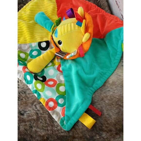 Bright Starts Cuddle Blankie Lion Taggies Lovey Security‎ Blanket 14 x 14 - Picture 3 of 7